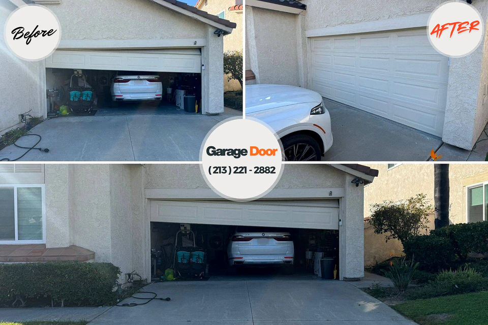 Before and after: garage door repair Redwood Falls, MN